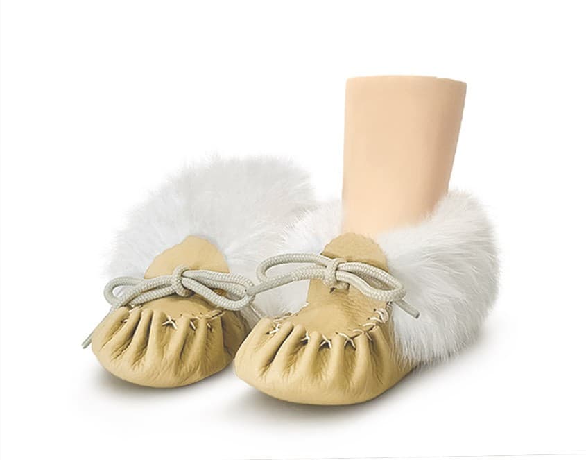 Mocassins Bébé Collet Fourrure Semelle Intérieure