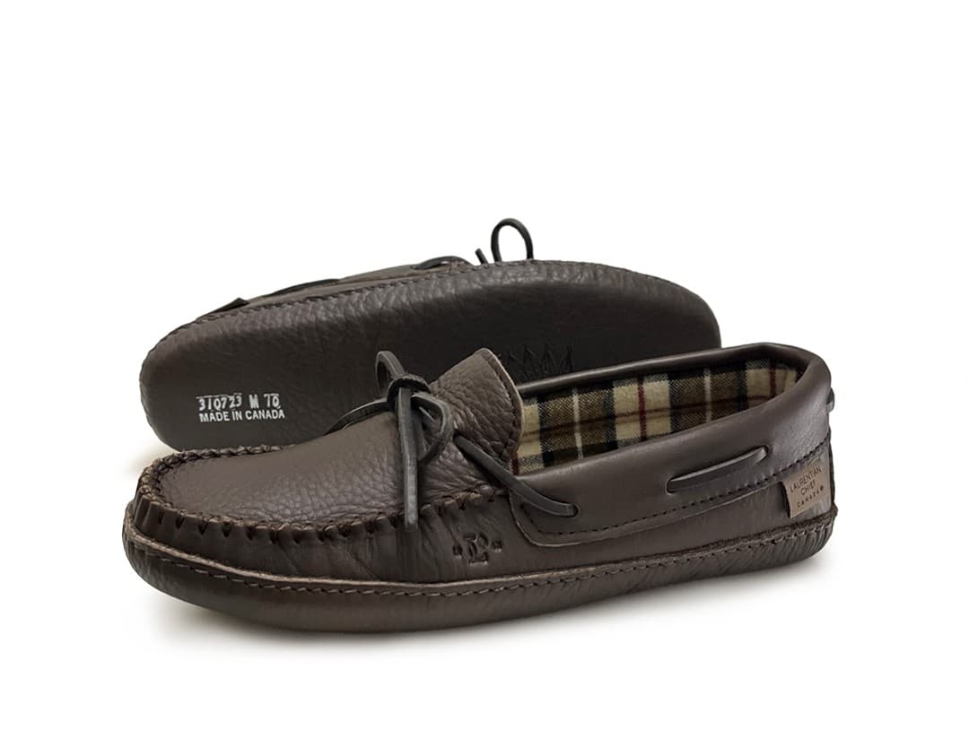 Mocassins Lacé Simple, Doublé Collage, Semelle Double Fait de Cuir Durable